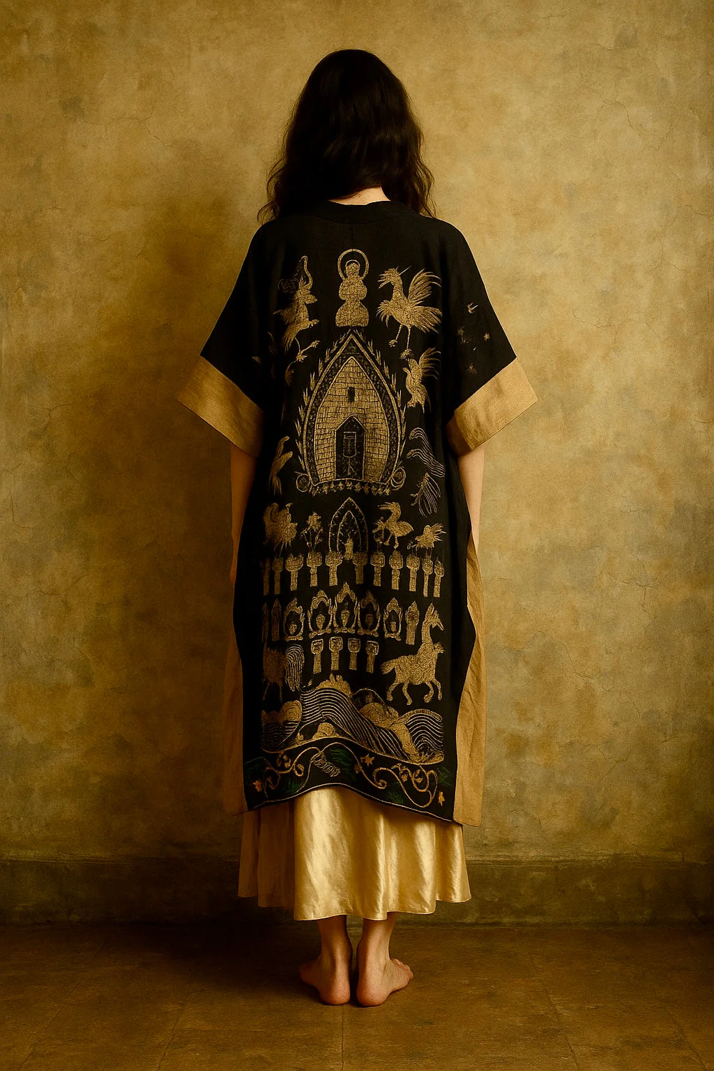 Yao, early 20th century, Antique Yao Shaman Dragon embroidered robe - Image 3