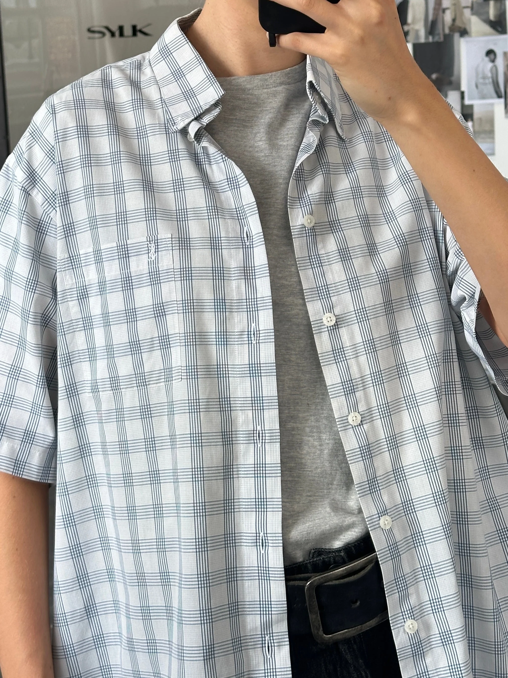 Yves Saint Laurent 2000s Cotton Check Short Sleeve Logo Shirt - XL - Image 35
