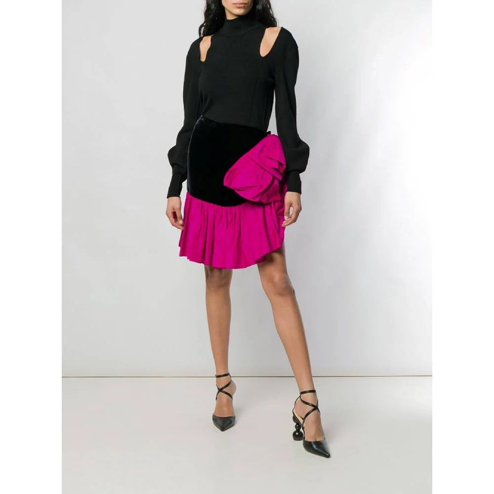 Yves Saint Laurent Black and Fuchsia Skirt - '80s - Image 74