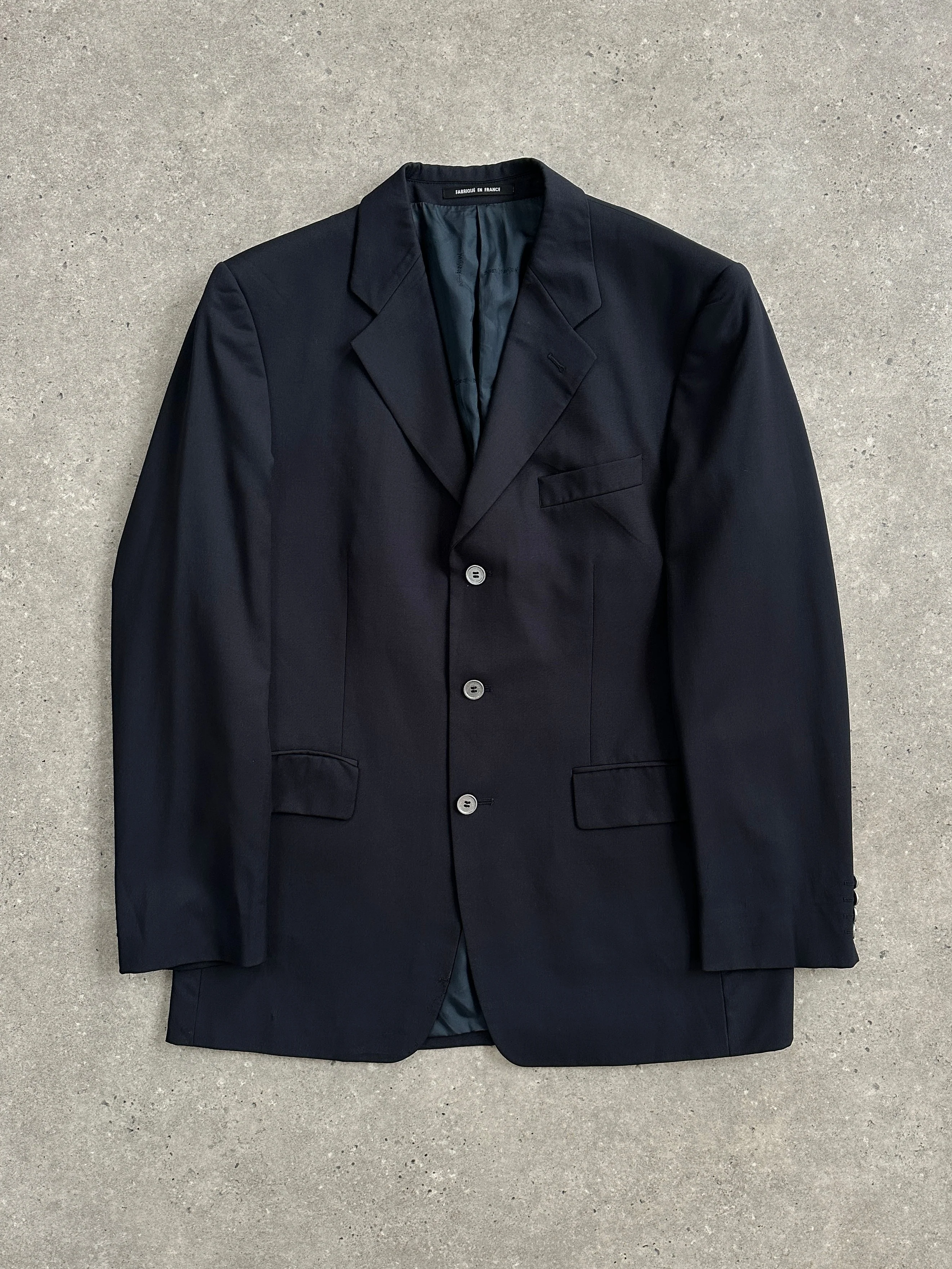 Yves Saint Laurent Pour Homme 1990s Pure Wool Bespoke Button Blazer - 42R/XL - Image 17
