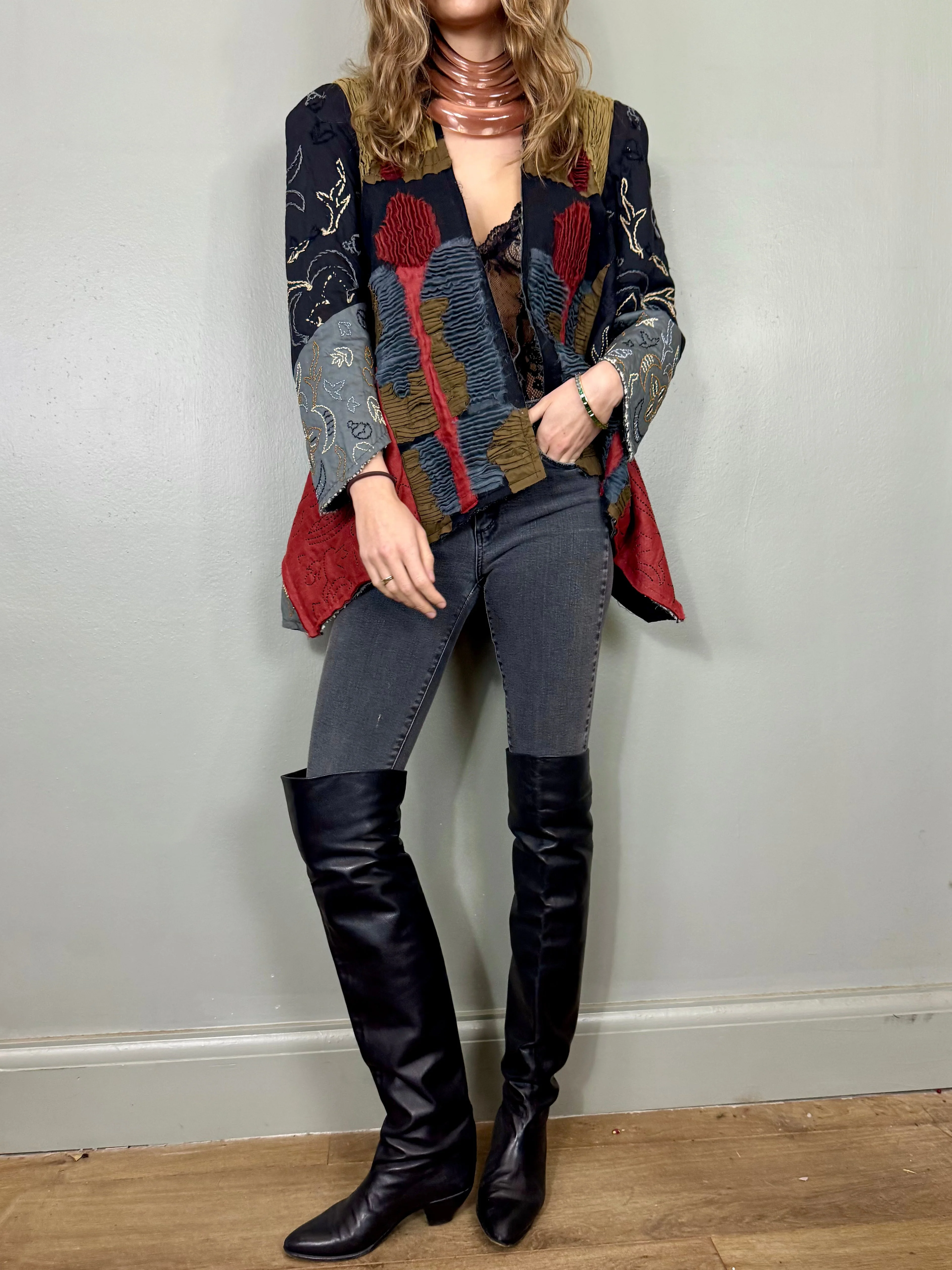 Zen, textured beaded structured jacket - Image 18